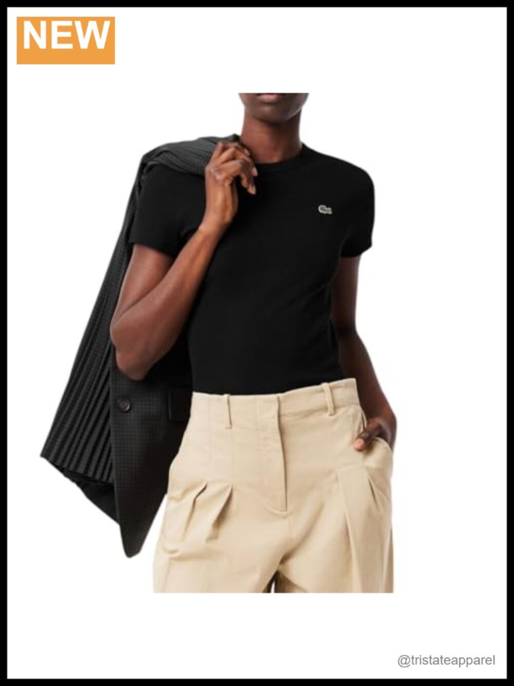 Slim Fit Ribbed Organic Cotton Crew Neck Tee Short Sleeve